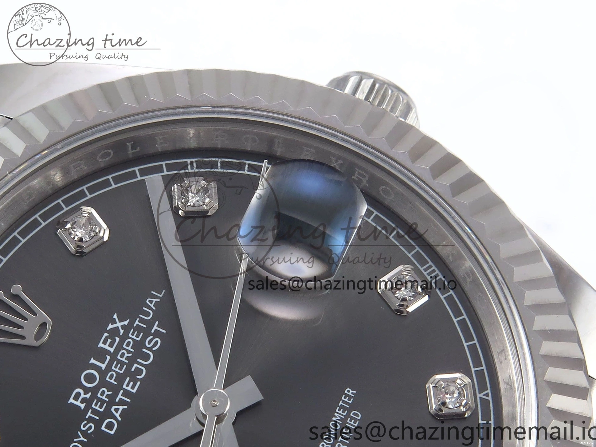 MiroTime 0515 Timeless DateJust 41 126334 EWEF Best Edition Gray Diamonds Dial on Jubilee Bracelet A 1042